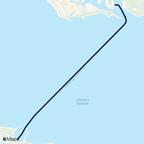 Westerschelde Ferry WSF map