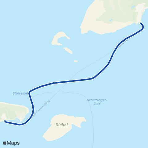 Rederij Doeksen Terschelling - Vlieland map