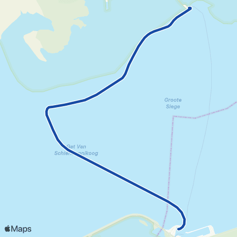 Wagenborg Passagiersdiensten Lauwersoog - Schiermonnikoog (Sneldienst) map