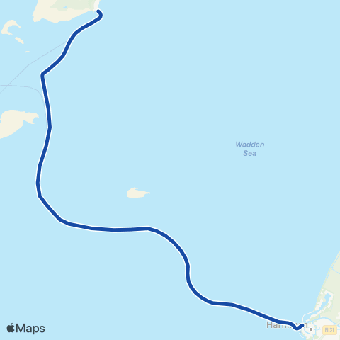 Rederij Doeksen Sneldienst Harlingen - Terschelling map