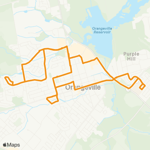 Orangeville Transit South West map