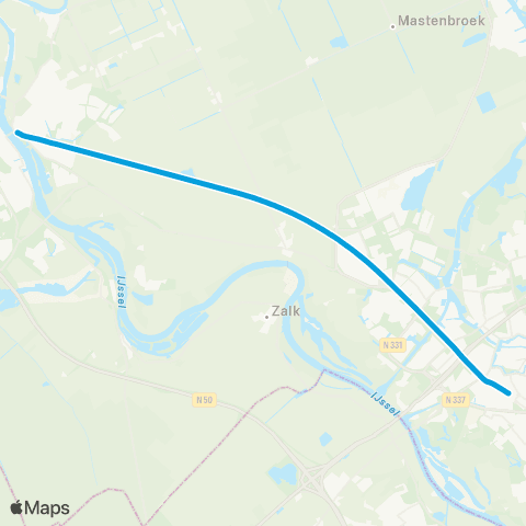 Blauwnet Keolis Zwolle <-> Kampen SPR8500 map