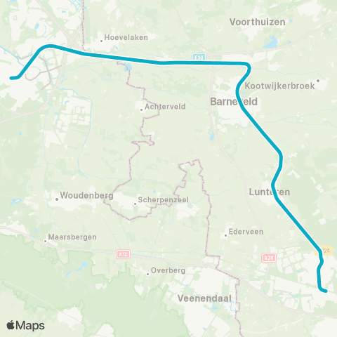 RRReis Keolis Amersfoort Centraal <-> Ede-Wageningen SPR31300 map