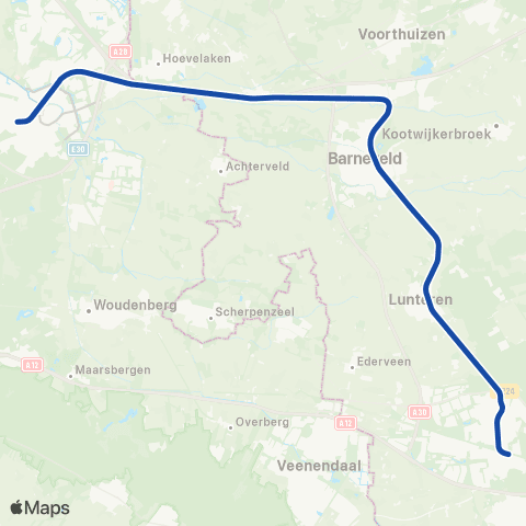RRReis Keolis Amersfoort Centraal <-> Ede-Wageningen SPR31300 map