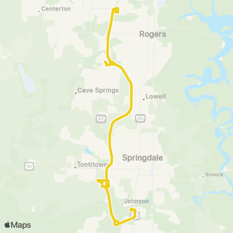 Ozark Regional Transit Route 490 map