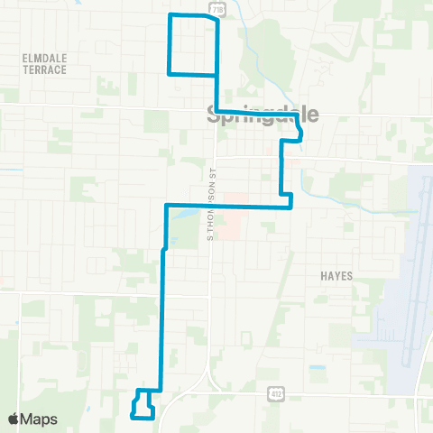 Ozark Regional Transit Route 62 map