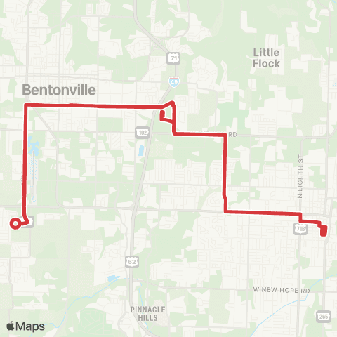 Ozark Regional Transit Route Brc map