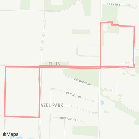 Ozark Regional Transit Route 16 map