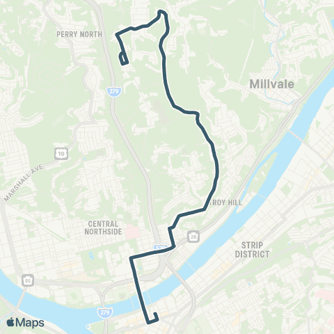 PRT Spring Garden map