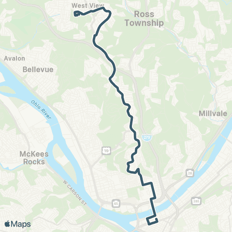 PRT Perrysville map