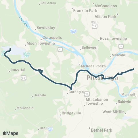 PRT Airport Flyer map