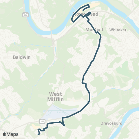 PRT Homestead Park map