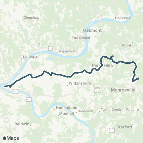 PRT Penn Hills map