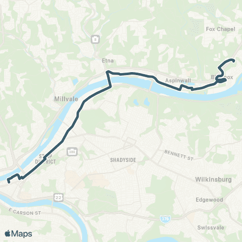 PRT Butler Street map
