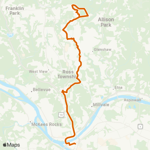 PRT Thompson Run Flyer map