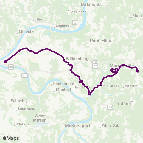 PRT Braddock Hills Flyer map