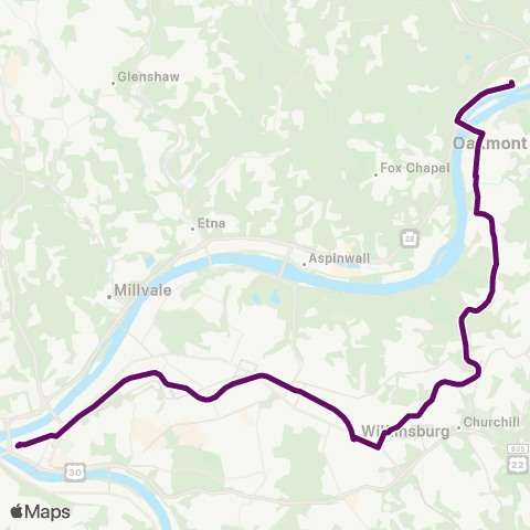 PRT Oakmont Flyer map