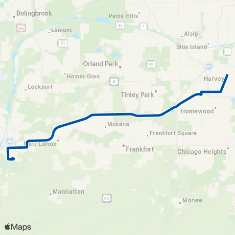 Pace Harvey - Laraway Crossings Express map