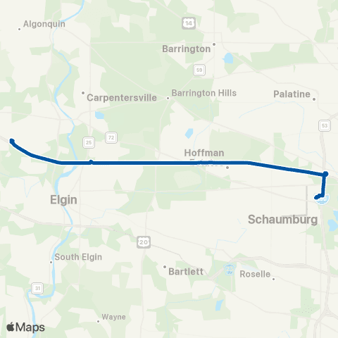 Pace I-90 / Randall Rd. Station - Schaumburg map