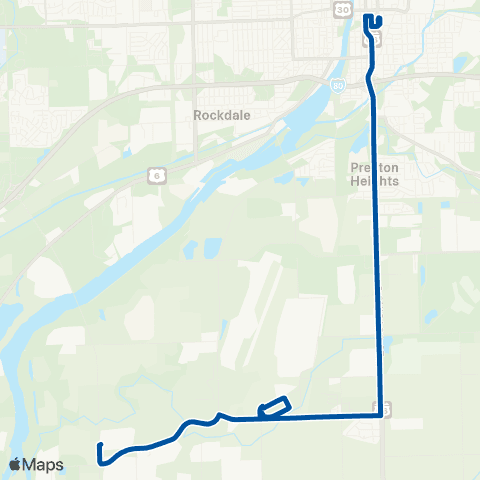 Pace Joliet - Centerpoint map