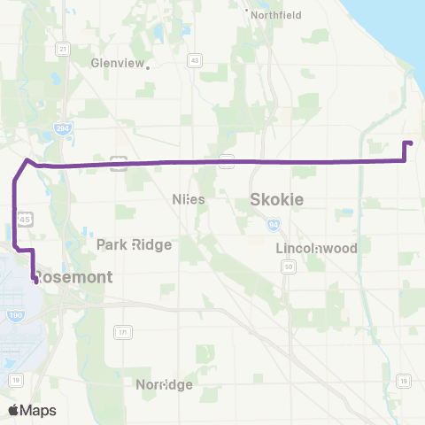 Pace Pulse Dempster Line map