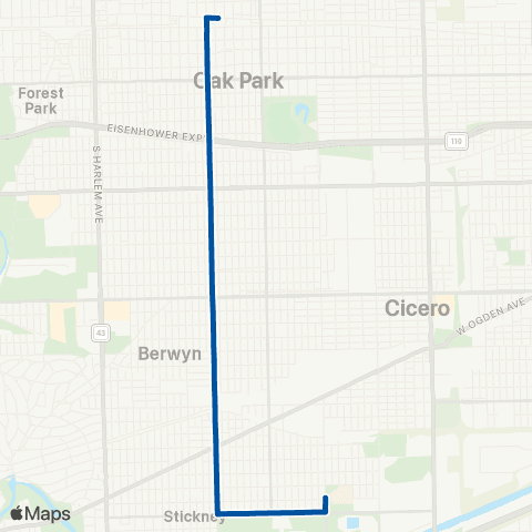 Pace Ridgeland Avenue map