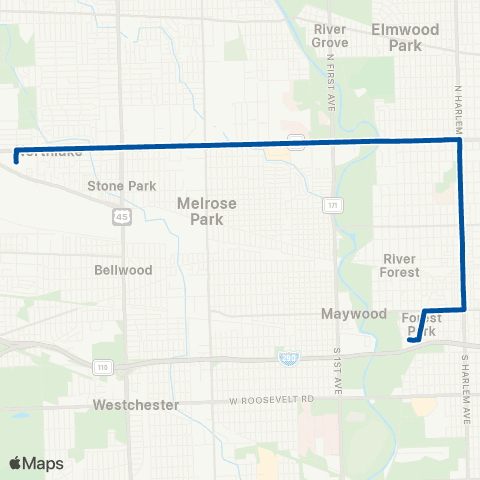 Pace West North Avenue map