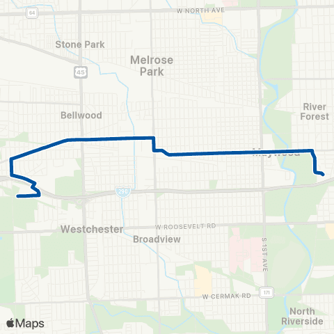 Pace West Madison - Hillside map