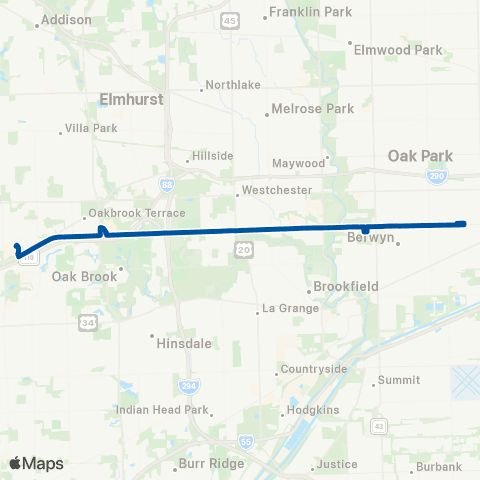 Pace Cermak Road - 22nd St. map