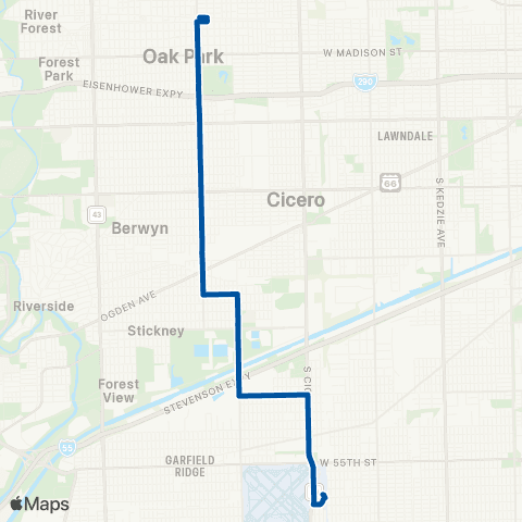 Pace Austin Boulevard map