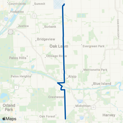 Pace South Cicero map