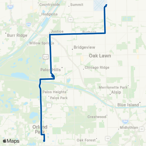 Pace Midway - Orland Park map