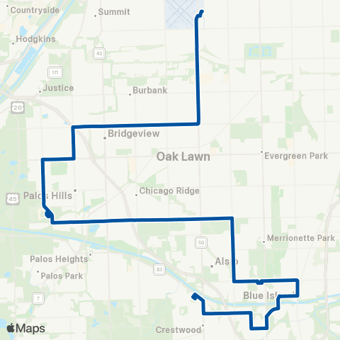 Pace 87th / 111th / 127th map