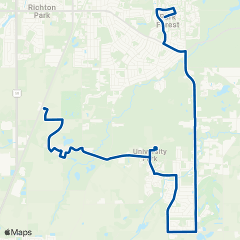Pace University Park - Park Forest map