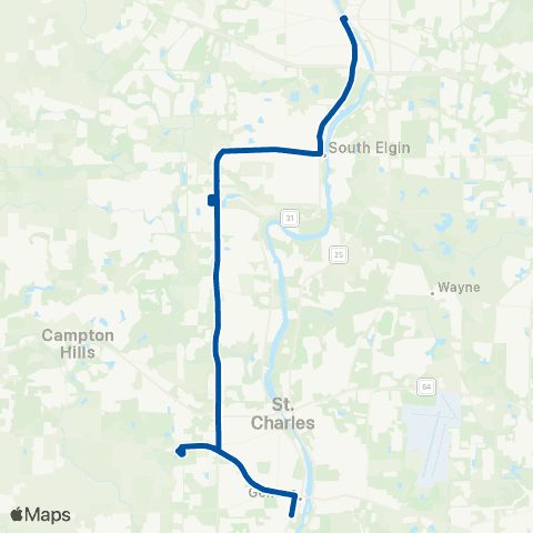 Pace Elgin-Geneva map