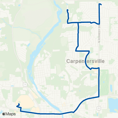 Pace Carpentersville Local map
