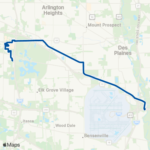 Pace Rosemont - Schaumburg Limited map