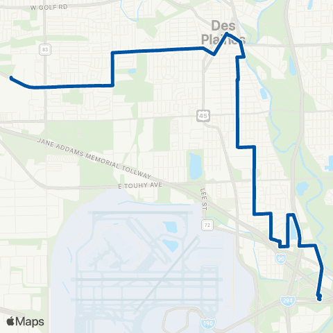 Pace South Des Plaines map