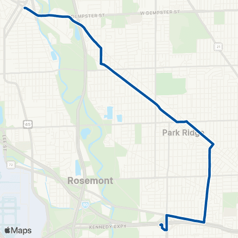 Pace Busse Highway map