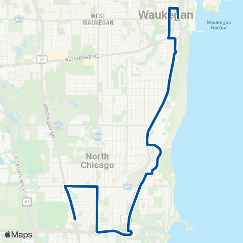 Pace Great Lakes Naval Station map