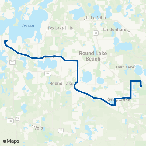 Pace Fox Lake - Clc map