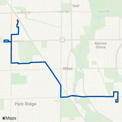 Pace West Niles Local map