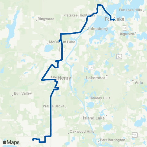 Pace Crystal Lake-Fox Lake map