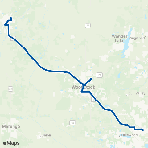 Pace Crystal Lake-Harvard map