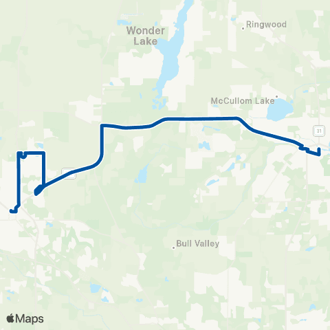 Pace Woodstock-McHenry map