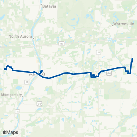 Pace West Galena - Naperville map