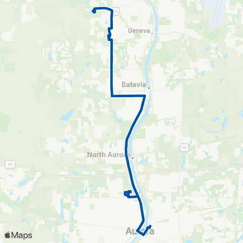 Pace Aurora - Geneva via Lake Street map