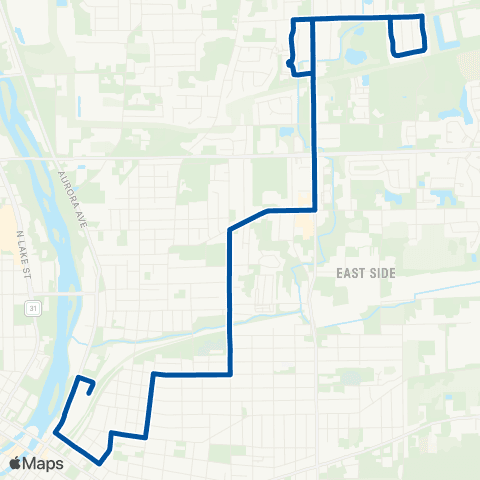 Pace Northeast Aurora map