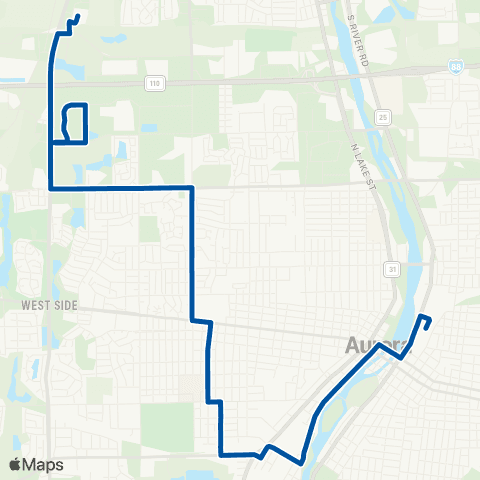 Pace West Aurora map