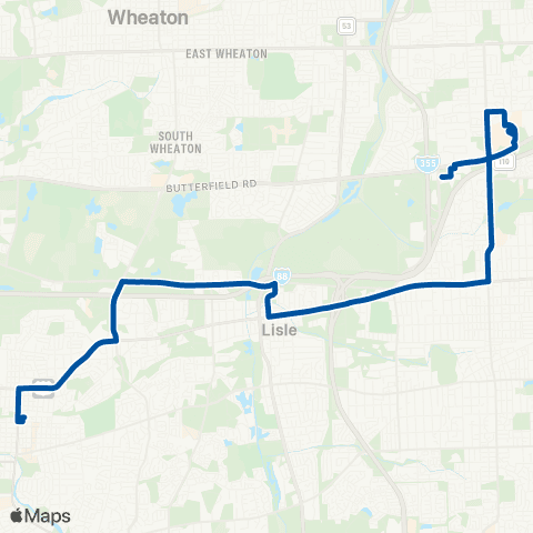 Pace Ogden Avenue map